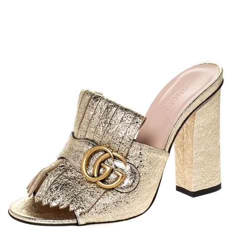 gucci marmont gold mule|where to buy gucci.